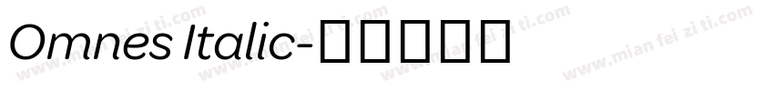 Omnes Italic字体转换